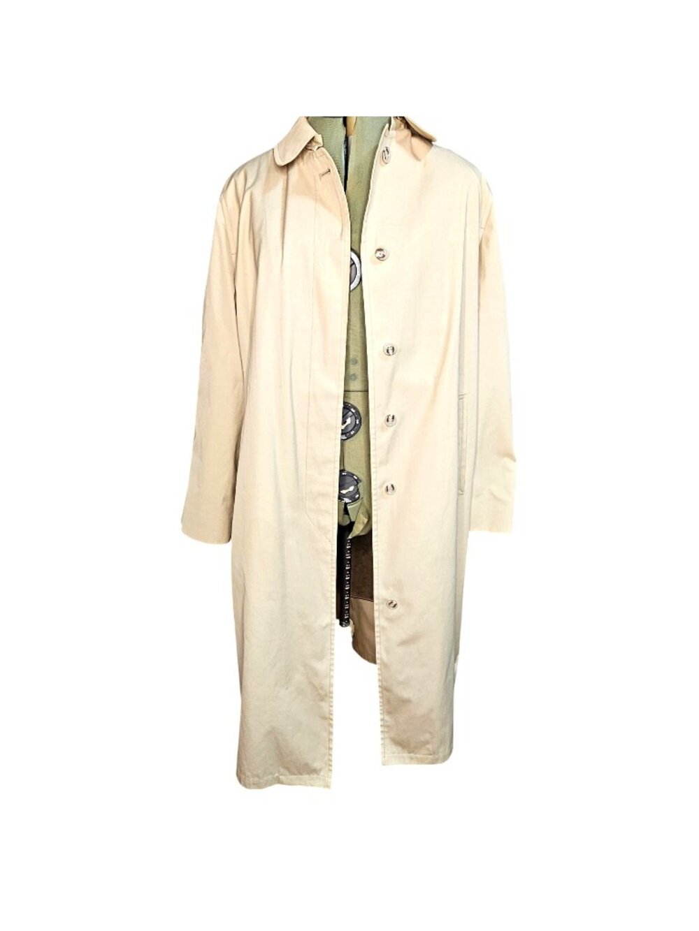 Woman's vintage London Fog weatherproof maxi length insulated trenchcoat s14